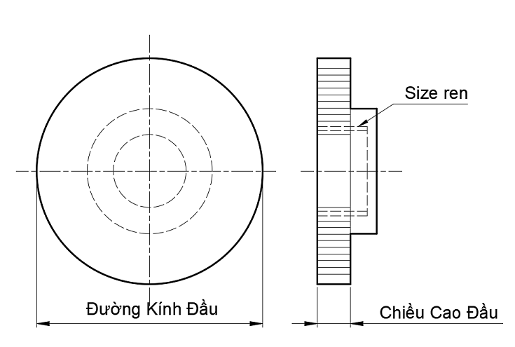 Bản vẽ kỹ thuật Núm Vặn Thép Mạ Kẽm SUM23 ZNOMC10-30