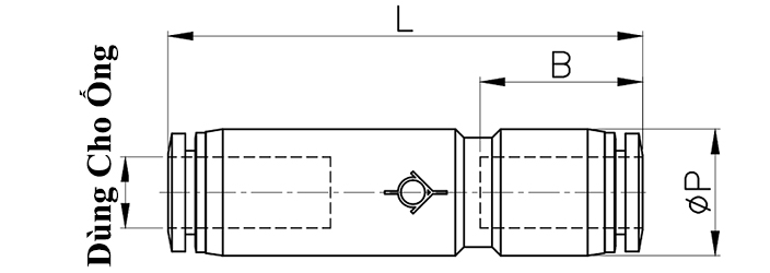 Bản vẽ kỹ thuật Van Một Chiều Dạng Ống CDC CVPU06