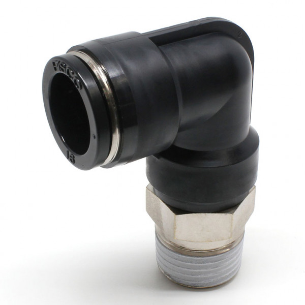 Đầu Nối Nhanh Khí Nén Dạng Cong 90° Ren Ngoài Pisco PL16-04-C