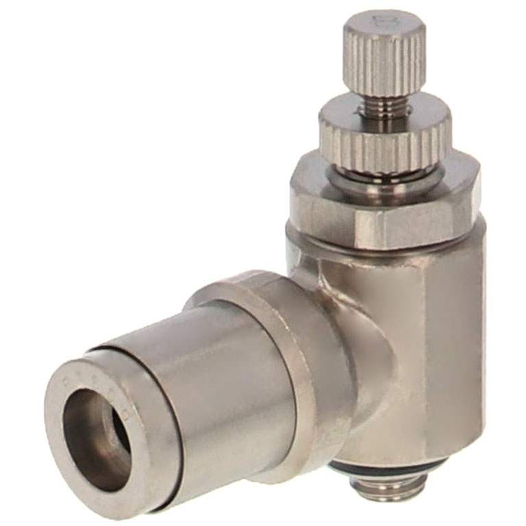 Van Tiết Lưu Khí Nén Bằng Đồng Mạ Niken Pisco KJSC4-M5B-F