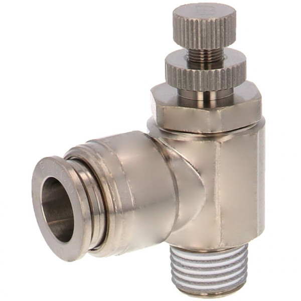 Van Tiết Lưu Khí Nén Bằng Đồng Mạ Niken Pisco KJSC10-02B-1