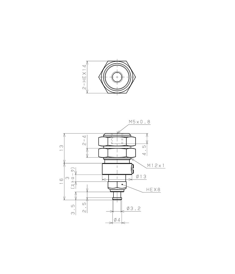 Bản vẽ kỹ thuật Giá Đỡ Nấm Hút Chân Không Có Lò Xo, Pisco VPC-T8-3-M5