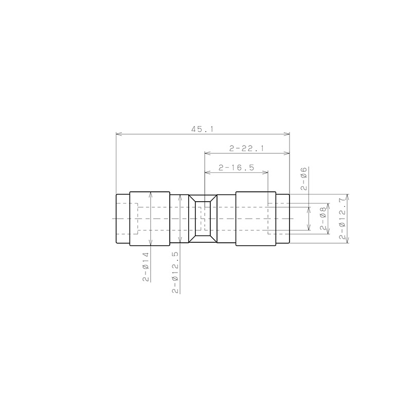Bản vẽ kỹ thuật Đầu Nối Nhanh Khí Nén Dạng Thẳng Pisco PU6V-0