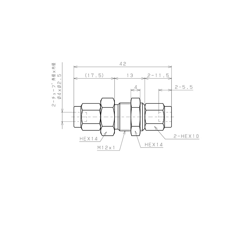 Bản vẽ kỹ thuật Đầu Ngạnh Nối Ống Có Đai Ốc Xiết Dạng Thẳng Lắp Kẹp Vách Pisco NSM0425