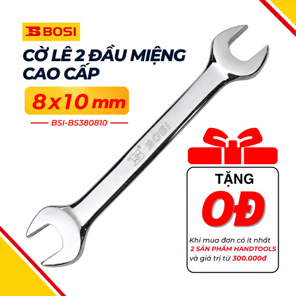 Cờ Lê 2 Đầu Miệng Cao Cấp 8x10 mm Bosi BS380810