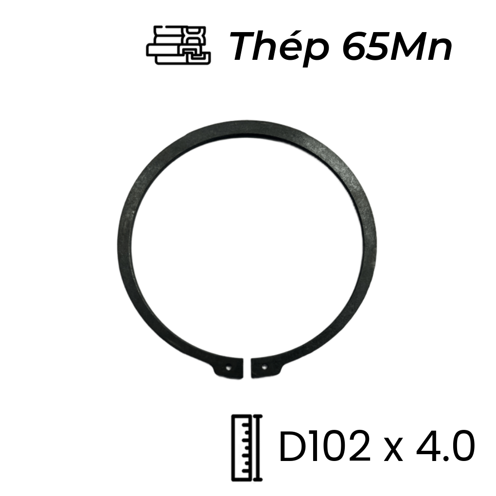 Phe Gài Trục Thép 65Mn DIN471 D102x4.0