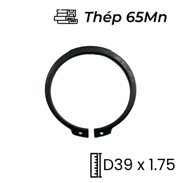Phe Gài Trục Thép 65Mn DIN471 D39x1.75 (10Cái/Bịch)