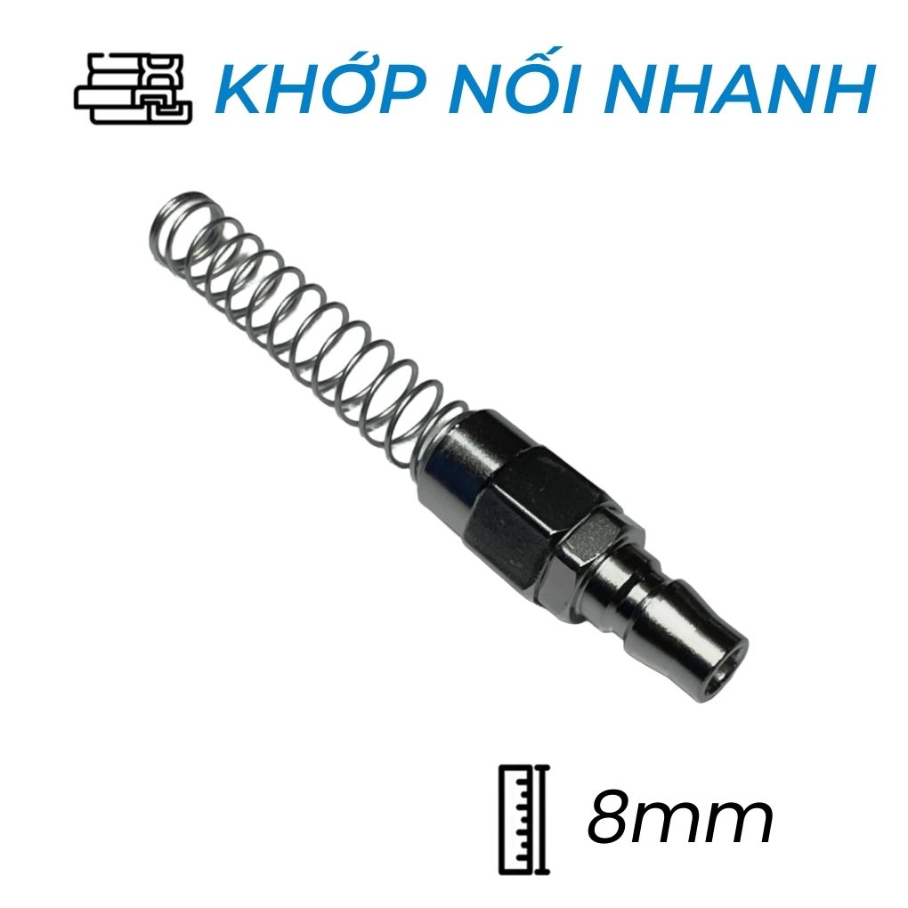 Khớp Nối Nhanh Khí Nén Đực Siết Ống Ø8mm CDC PN 08