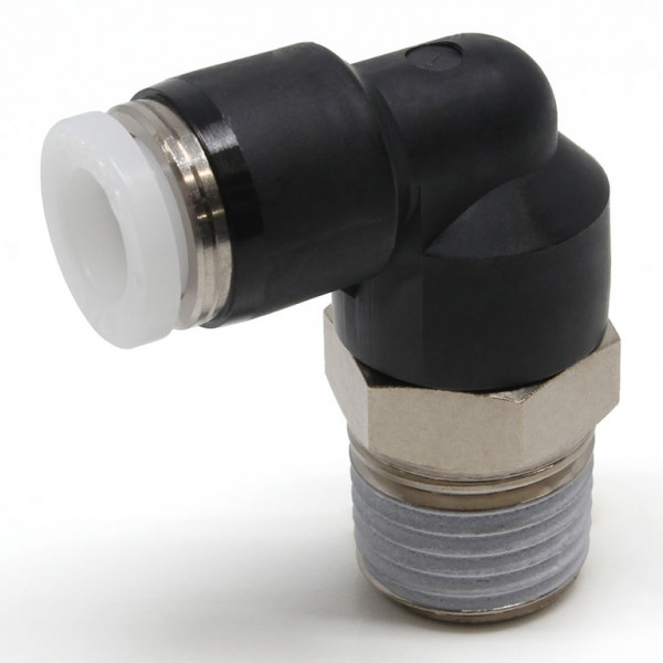 Đầu Nối Nhanh Khí Nén Dạng Cong 90° Ren Ngoài Pisco PL1/4-02W