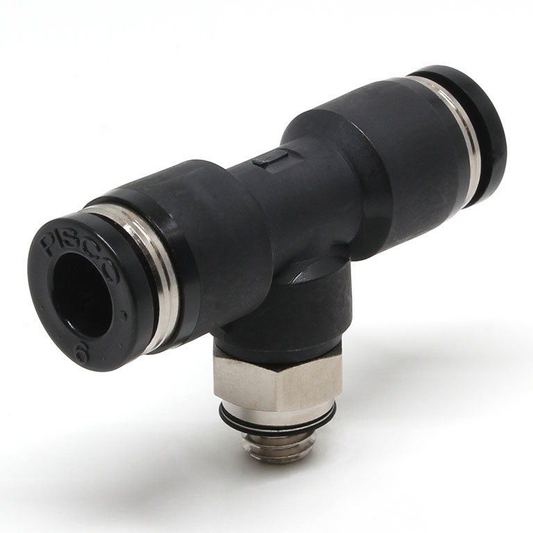 Đầu Nối Nhanh Khí Nén Dạng Chữ T Ren Ngoài Pisco PB6-M6W