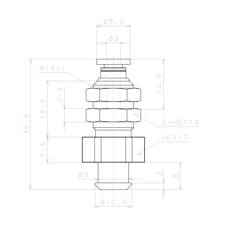 Bản vẽ kỹ thuật Bộ Nấm Hút Chân Không Và Giá Đỡ Ngành Bao Bì, Silicone, O.D 25 mm, Pisco VPA25PBS23-4J-MF