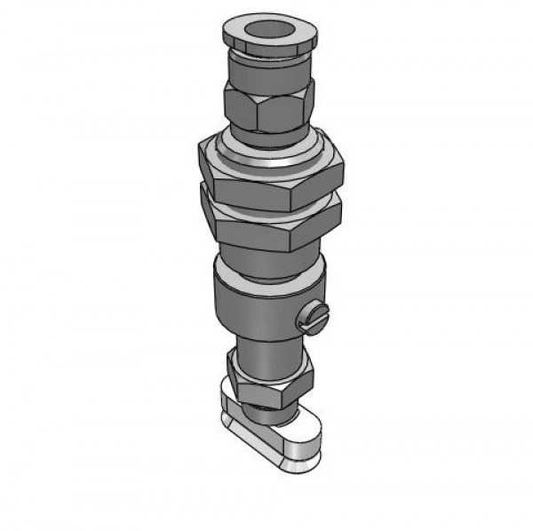 Bộ Nấm Hút Chân Không Hình Oval Và Giá Đỡ, Silicone, O.D 8x20 mm, Pisco VPC8x20-10ES-6J