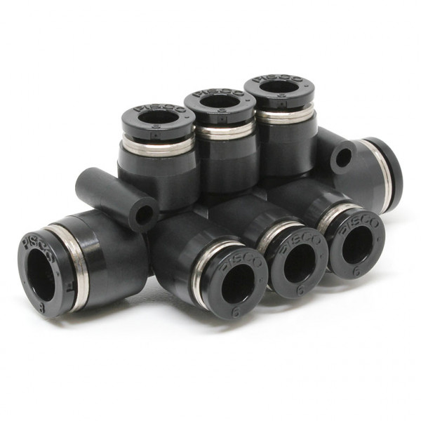 Đầu Nối Nhanh Khí Nén Chữ T 8 Ngã Dạng Nối Giảm Pisco PKVG8-6W