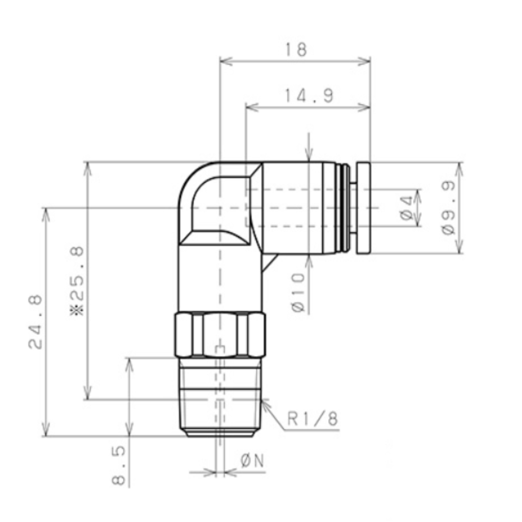 Bản vẽ kỹ thuật Van Lưu Lượng Cố Định Pisco JKL5/32-N1BU1.3