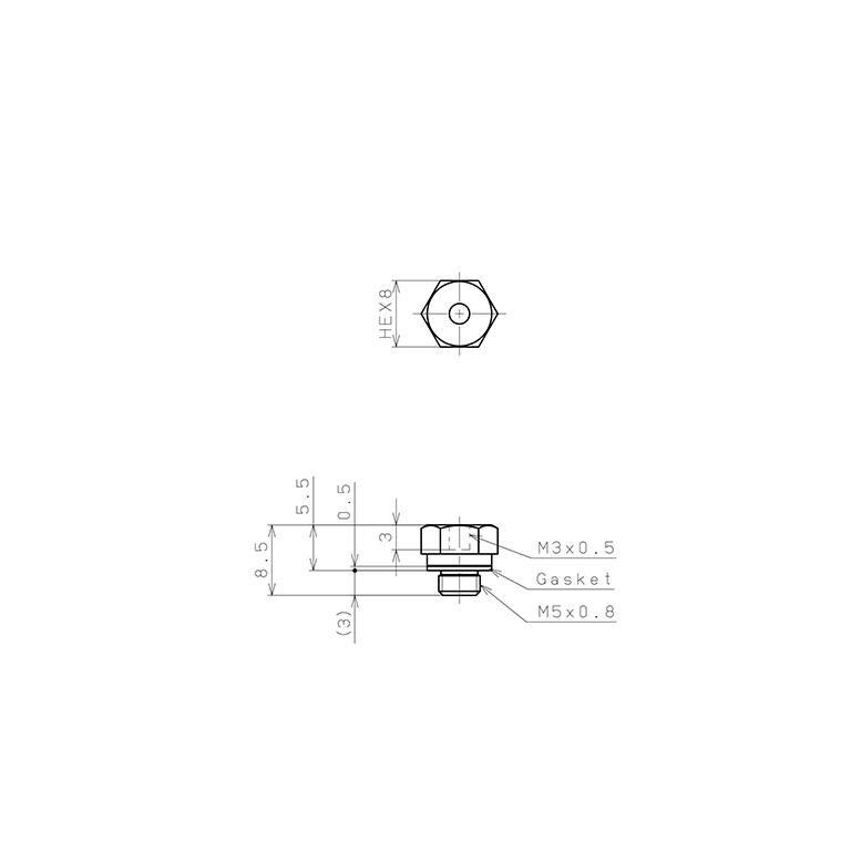Bản vẽ kỹ thuật Đầu Nối Ren Đực Cái Pisco PFM5-M3M
