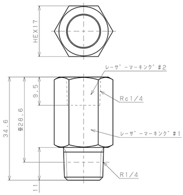 Bản vẽ kỹ thuật Van Khí Nén Một Chiều  Pisco CVPF02-02B