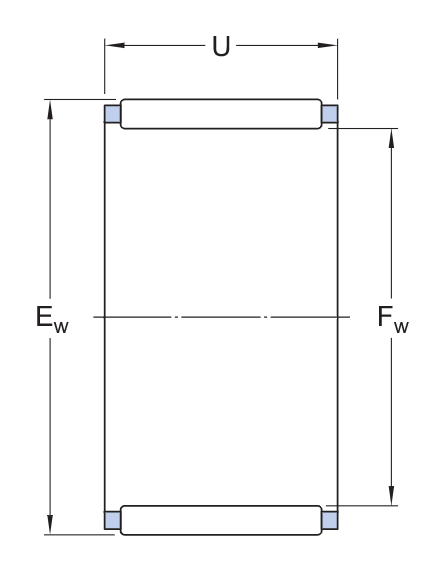 Bản vẽ kỹ thuật Vòng Bi Kim Với Lồng Giữ 16x20x17mm SKF K 16X20X17