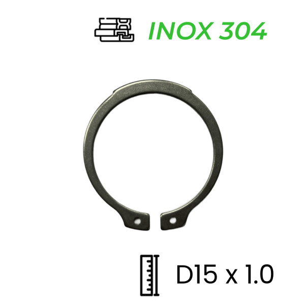 Phe Gài Trục Inox 304 DIN471 D15x1.0