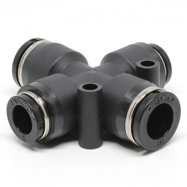 Đầu Nối Nhanh Khí Nén Ngã 4 Dạng Nối Giảm Pisco PZB10-8W