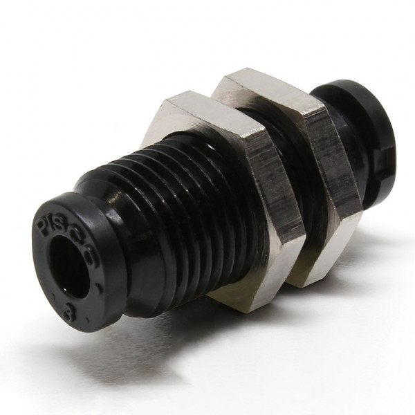 Đầu Nối Nhanh Khí Nén Dạng Thẳng Ren Ngoài Lắp Kẹp Vách Pisco PM2M