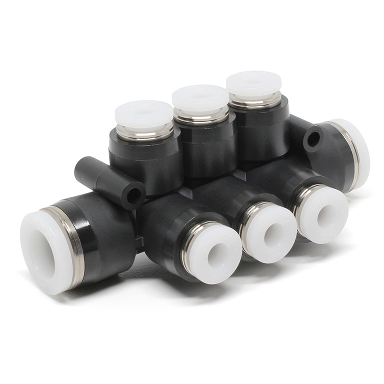 Đầu Nối Nhanh Khí Nén Chữ T 8 Ngã Dạng Nối Giảm Pisco PKVG3/8-3/16-C