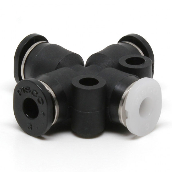 Đầu Nối Nhanh Khí Nén Ngã 4 Dạng Nối Giảm Pisco PZC1/8-3M