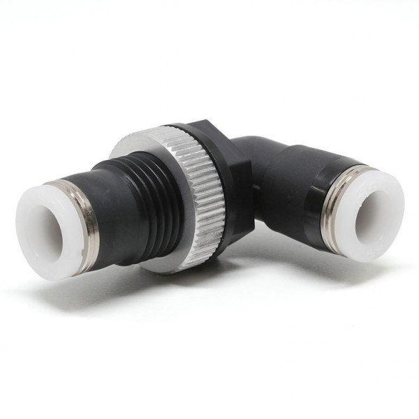 Đầu Nối Nhanh Khí Nén Cong 90° Ren Ngoài Lắp Kẹp Vách Pisco PML5/16