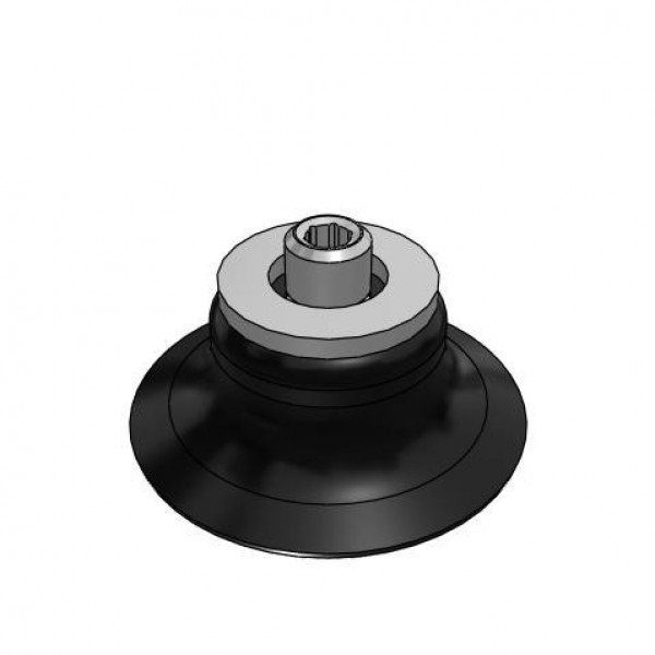 Bộ Nấm Hút Chân Không Có Vít Ren, Silicone Dẫn Điện, O.D 30 mm, Pisco VP30RSE-M6