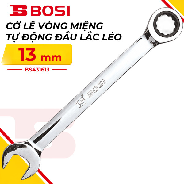 Cờ Lê Vòng Miệng Tự Động Đầu Lắc Léo 13 mm Bosi BS431613