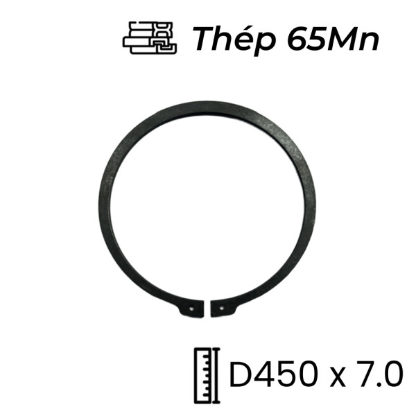 Phe Gài Trục Thép 65Mn DIN471 D450x7.0