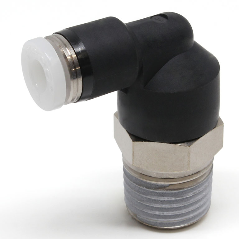 Đầu Nối Nhanh Khí Nén Dạng Cong 90° Ren Ngoài Pisco PL5/32-N2UW