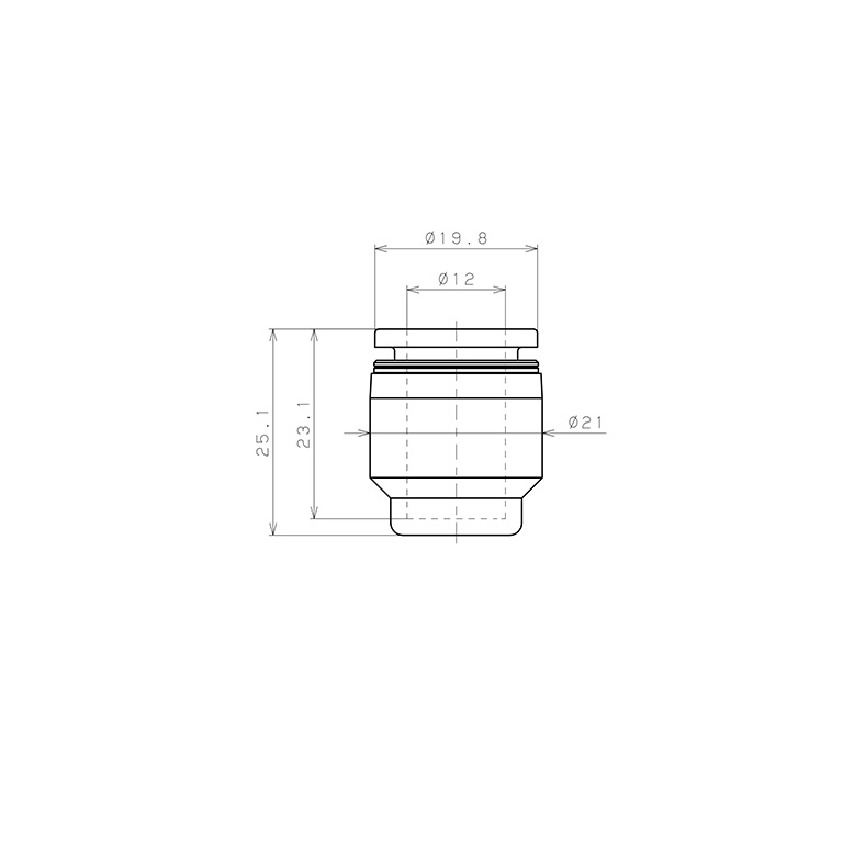 Bản vẽ kỹ thuật Nắp Chụp Pisco PPF12SUS