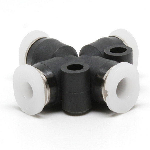Đầu Nối Nhanh Khí Nén Ngã 4 Dạng Nối Giảm Pisco PZB5/32-1/8M