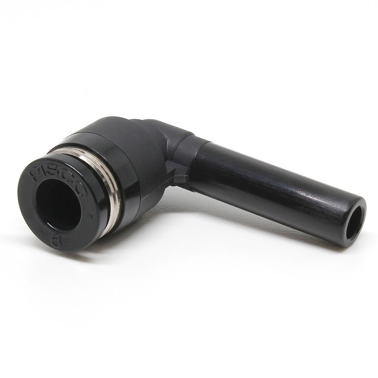 Đầu Nối Nhanh Khí Nén Giữa Ống Khí Và Fitting Dạng Nối Giảm Cong 90° Pisco PLGJ1/4-6W-C