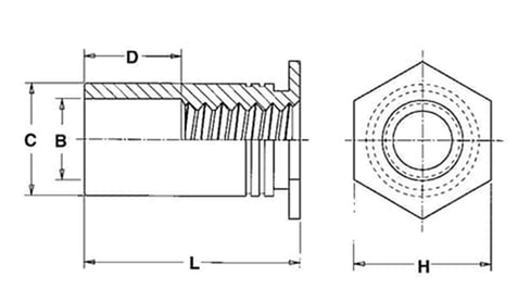 Bản vẽ kỹ thuật Trụ Chêm Ép Lỗ Suốt Thép Loại SO-M4-10