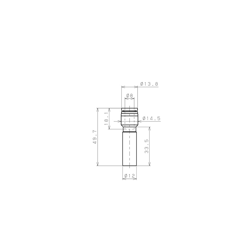Bản vẽ kỹ thuật Đầu Nối Nhanh Khí Nén Giữa Ống Khí Và Fitting Dạng Nối Giảm Pisco SPPGJ12-8