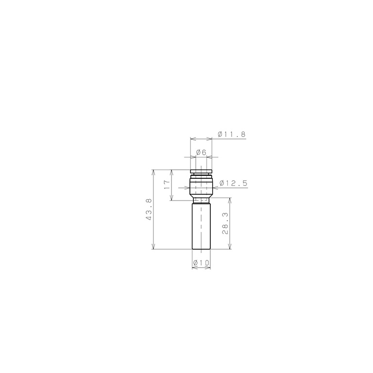 Bản vẽ kỹ thuật Đầu Nối Nhanh Khí Nén Giữa Ống Khí Và Fitting Dạng Nối Giảm Pisco SPPGJ10-6