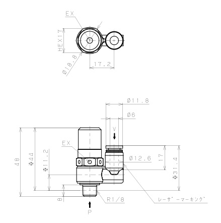 Bản vẽ kỹ thuật Bộ Tạo Chân Không Dòng VH - VS Pisco VSH12-601
