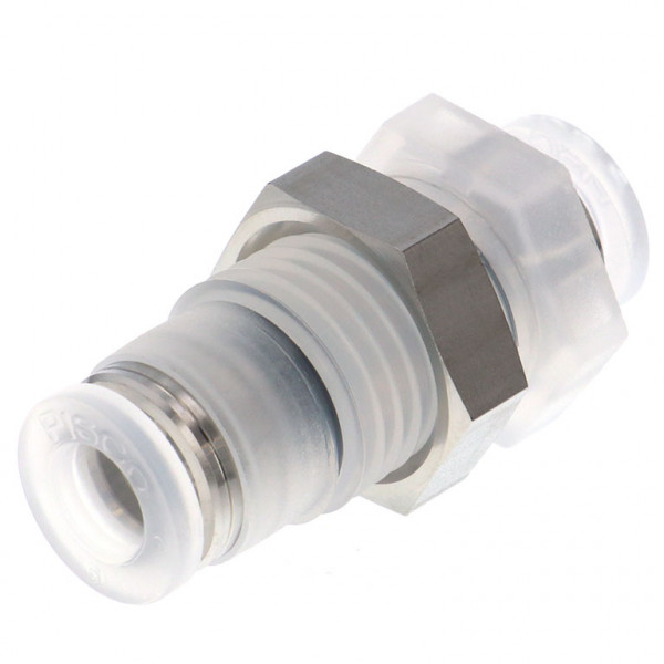 Đầu Nối Nhanh Khí Nén Dạng Thẳng Ren Ngoài Lắp Kẹp Vách Pisco PPMP12-UC