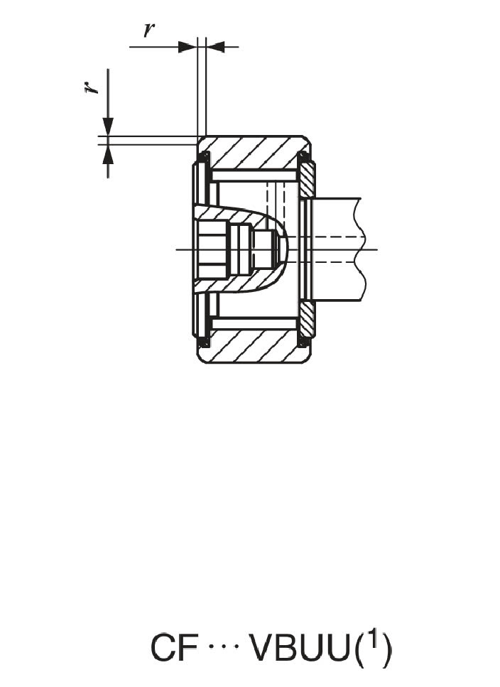 Bản vẽ kỹ thuật Vòng Bi Cam 10x22x12 mm IKO CF 10 VBUU