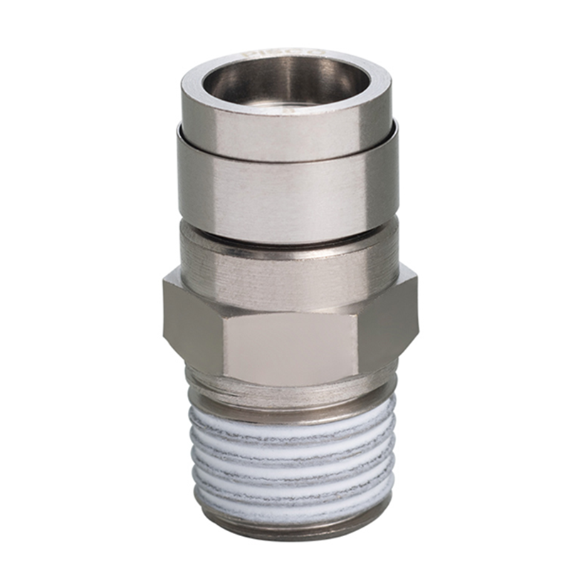 Đầu Nối Nhanh Khí Nén Dạng Thẳng Thân Lục Giác Ren Ngoài Pisco KC10-03-F