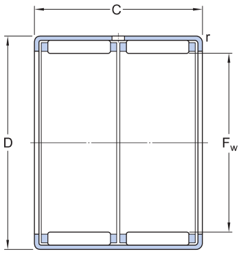 Bản vẽ kỹ thuật Vòng Bi SKF HK 2538