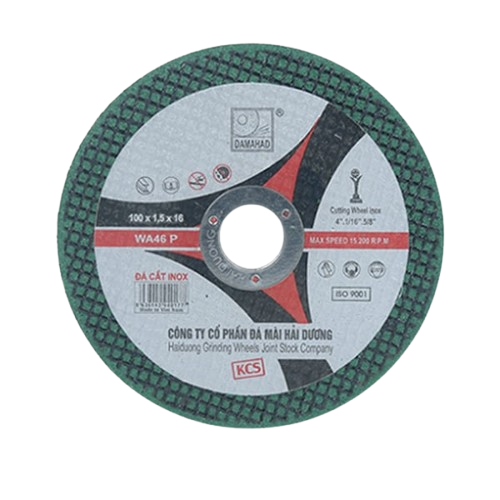 Đá Cắt Inox/Sắt (Màu Xanh - Nhãn Bạc) Hải Dương - 125x1.2x22 (Mỏng)
