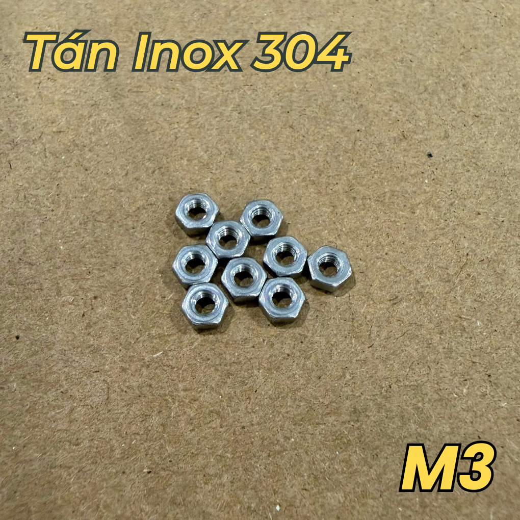 Tán Inox 304 DIN934 M3
