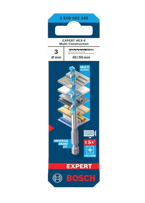 Mũi Khoan Đa Năng Hex-9 D3x45x90 mm Bosch 2608902248