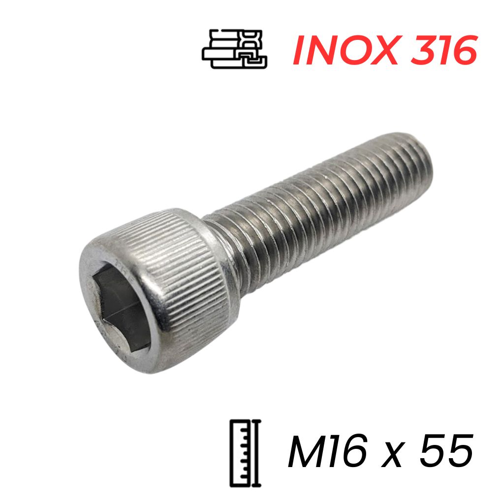 Lục Giác Chìm Đầu Trụ Inox 316 DIN912 M16x55