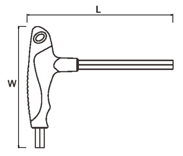 Bản vẽ kỹ thuật Lục Giác Hoa Thị Chữ T Hai Màu T40x202 mm Bosi BS429140