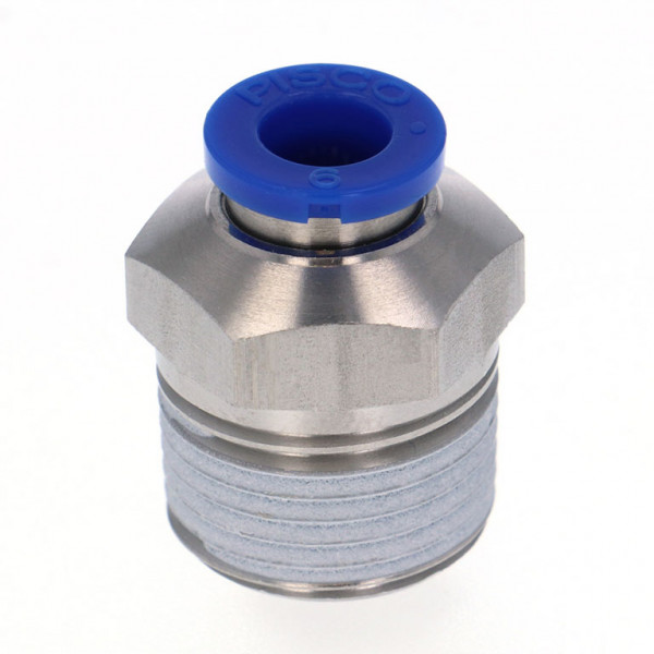 Đầu Nối Nhanh Khí Nén Dạng Thẳng Thân Lục Giác Ren Ngoài Pisco SPC6-03-UC