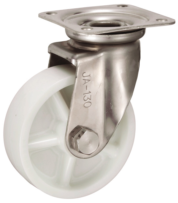 Bánh Xe Nylon Càng Inox Xoay Không Phanh D130 UKAI PBJA-130