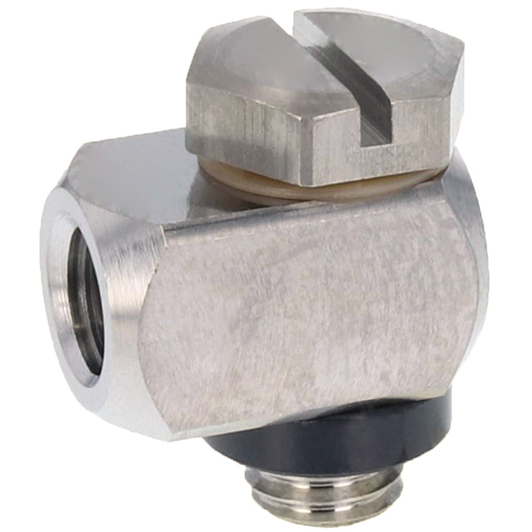 Đầu Nối Nhanh Khí Nén Cong 90° Đầu Lục Giác Trụ Ren Ngoài Pisco SLH-FM5-M5-C